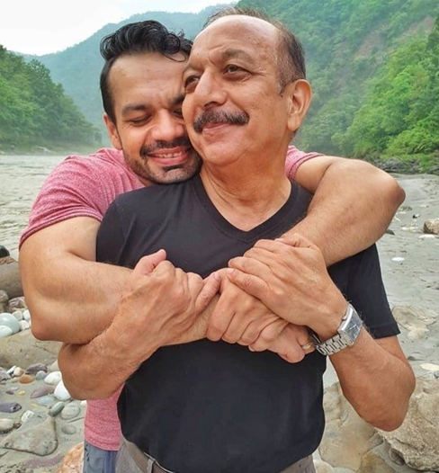 Gaurav Taneja with his Father