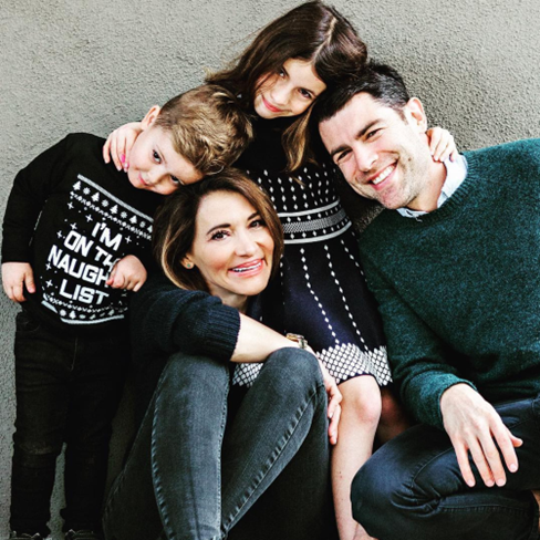 Tess Sanchez with her Husband and Kids