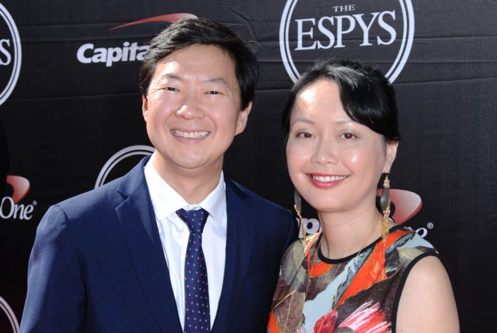 Ken Jeong with his wife 