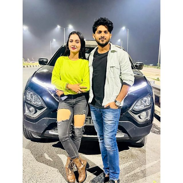 Trisha Kar Madhu with her boyfriend 