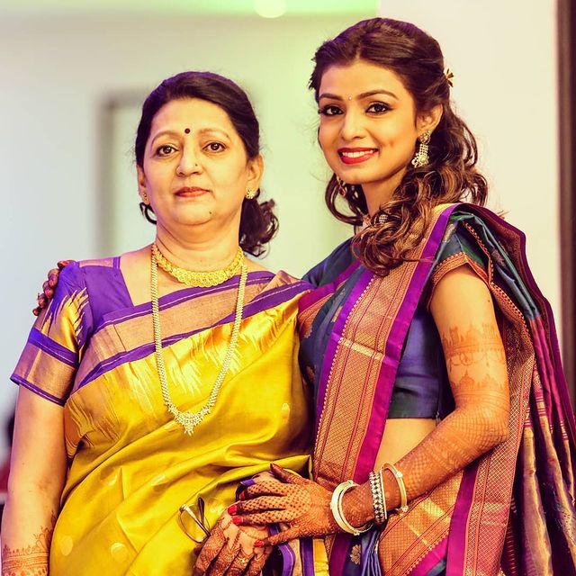 Mayuri Deshmukh with her mother