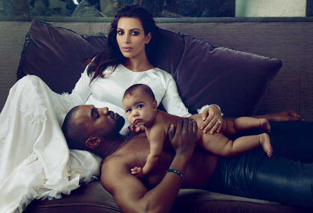 Kanye West and Kim Kardashian with their son North West