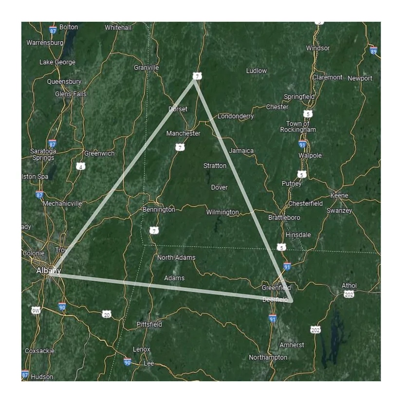 The Bennington Triangle is located in Vermont, USA.